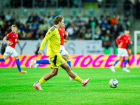 ILLIA ZABARNYI participates in a football match of the UEFA Nations League between the Ukraine and Czechia national teams in Wroclaw, Poland...