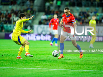 JAN BORIL participates in a football match of the UEFA Nations League between the Ukraine and Czechia national teams in Wroclaw, Poland, on...