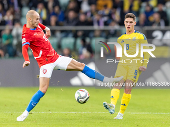 Vaclav Cerny, Georgiy Sudakov  are playing  during the  UEFA Nations League 2024 League B Group B1 match between Ukraine and Czechia , at th...