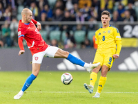 Vaclav Cerny, Georgiy Sudakov  are playing  during the  UEFA Nations League 2024 League B Group B1 match between Ukraine and Czechia , at th...