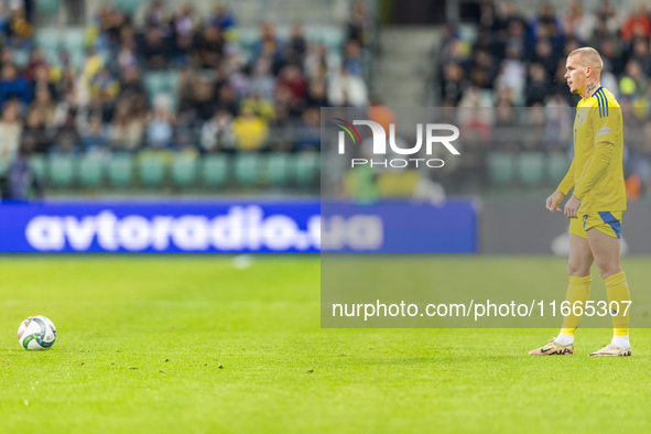 Mykhailo Mudryk is playing  during the  UEFA Nations League 2024 League B Group B1 match between Ukraine and Czechia , at the Tarczynski Are...