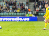 Mykhailo Mudryk is playing  during the  UEFA Nations League 2024 League B Group B1 match between Ukraine and Czechia , at the Tarczynski Are...