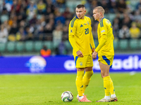 Oleksandr Zubkov, Mykhailo Mudryk are playing  during the  UEFA Nations League 2024 League B Group B1 match between Ukraine and Czechia , at...