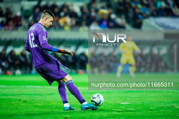 ANATOLIY TRUBIN participates in a football match of the UEFA Nations League between the Ukraine and Czechia national teams in Wroclaw, Polan...