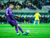 ANATOLIY TRUBIN participates in a football match of the UEFA Nations League between the Ukraine and Czechia national teams in Wroclaw, Polan...