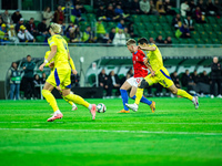 Lukas Cerv participates in a football match of the UEFA Nations League between the Ukraine and Czechia national teams in Wroclaw, Poland, on...