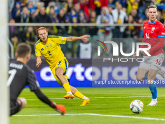 Yukhym Konoplia, Lukas Provod are  playing  during the  UEFA Nations League 2024 League B Group B1 match between Ukraine and Czechia , at th...