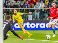 Yukhym Konoplia, Lukas Provod are  playing  during the  UEFA Nations League 2024 League B Group B1 match between Ukraine and Czechia , at th...