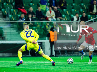 VACLAV CERNY participates in a football match of the UEFA Nations League between the Ukraine and Czechia national teams in Wroclaw, Poland,...