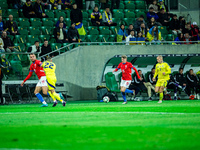 Pavel Sulc participates in a football match of the UEFA Nations League between the Ukraine and Czechia national teams in Wroclaw, Poland, on...