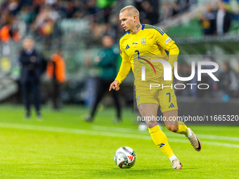 Mykhailo Mudryk is playing  during the  UEFA Nations League 2024 League B Group B1 match between Ukraine and Czechia , at the Tarczynski Are...