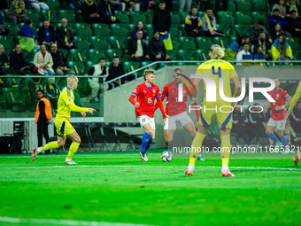 ...during a football match of the UEFA Nations League between the Ukraine and Czechia national teams in Wroclaw, Poland, on October 14, 2024...