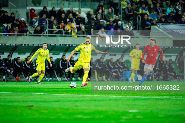 MAKSYM TALOVIEROV participates in a football match of the UEFA Nations League between the Ukraine and Czechia national teams in Wroclaw, Pol...