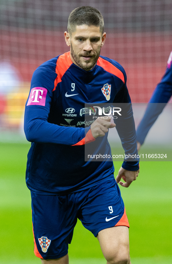 Andrej Kramaric during training before UEFA Nations League match against Poland in Warszawa Poland on 14 October 2024. 