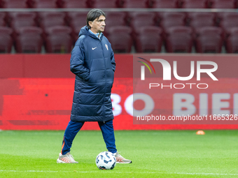 Zlatko Dalic during training before UEFA Nations League match against Poland in Warszawa Poland on 14 October 2024. (