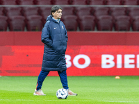 Zlatko Dalic during training before UEFA Nations League match against Poland in Warszawa Poland on 14 October 2024. (