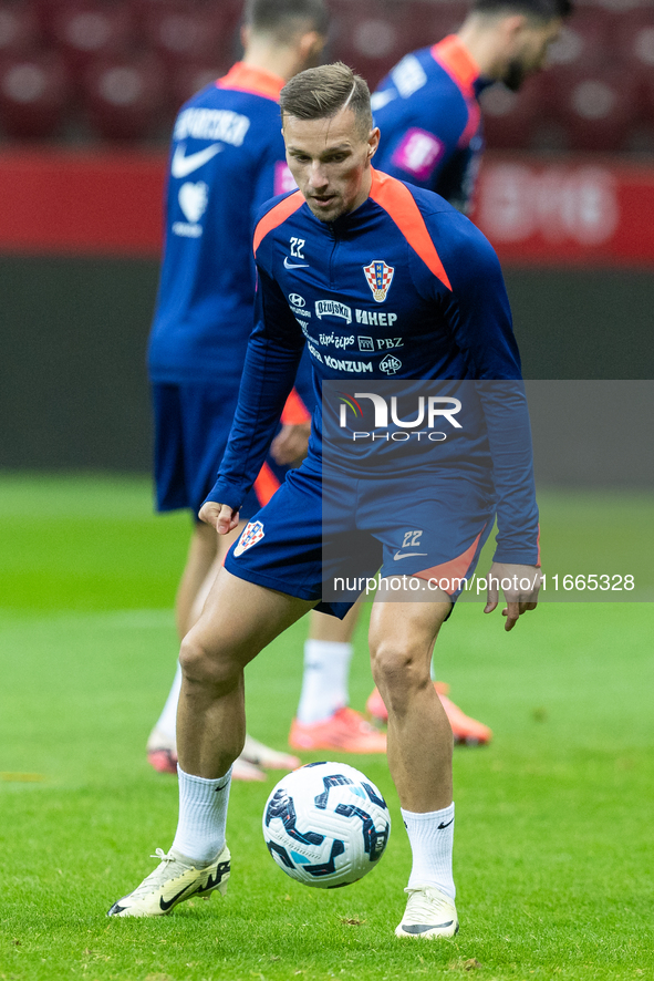 Igor Matanovic during training before UEFA Nations League match against Poland in Warszawa Poland on 14 October 2024. 