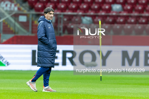 Zlatko Dalic during training before UEFA Nations League match against Poland in Warszawa Poland on 14 October 2024. 