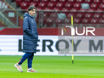 Zlatko Dalic during training before UEFA Nations League match against Poland in Warszawa Poland on 14 October 2024. (