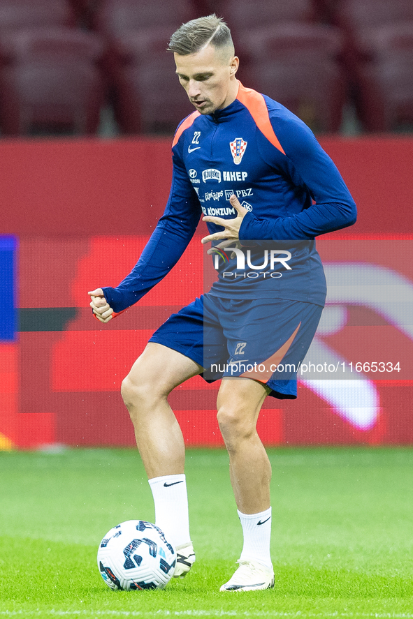 Igor Matanovic during training before UEFA Nations League match against Poland in Warszawa Poland on 14 October 2024. 