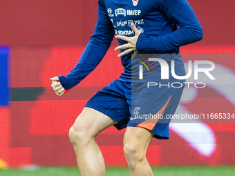 Igor Matanovic during training before UEFA Nations League match against Poland in Warszawa Poland on 14 October 2024. (