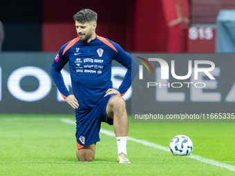 Bruno Petkovic during training before UEFA Nations League match against Poland in Warszawa Poland on 14 October 2024. (