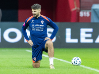 Bruno Petkovic during training before UEFA Nations League match against Poland in Warszawa Poland on 14 October 2024. (