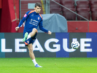 Ante Budimir during training before UEFA Nations League match against Poland in Warszawa Poland on 14 October 2024. (