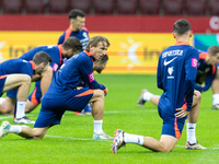 Luka Modric during training before UEFA Nations League match against Poland in Warszawa Poland on 14 October 2024. (