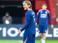 Luka Modric during training before UEFA Nations League match against Poland in Warszawa Poland on 14 October 2024. (