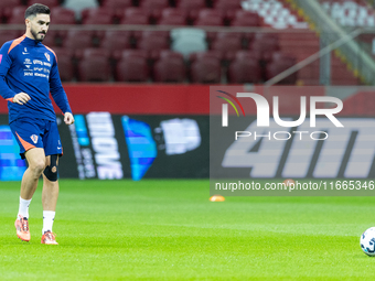 Josip Sutalo during training before UEFA Nations League match against Poland in Warszawa Poland on 14 October 2024. (