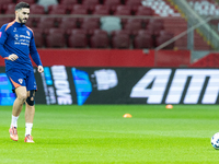 Josip Sutalo during training before UEFA Nations League match against Poland in Warszawa Poland on 14 October 2024. (