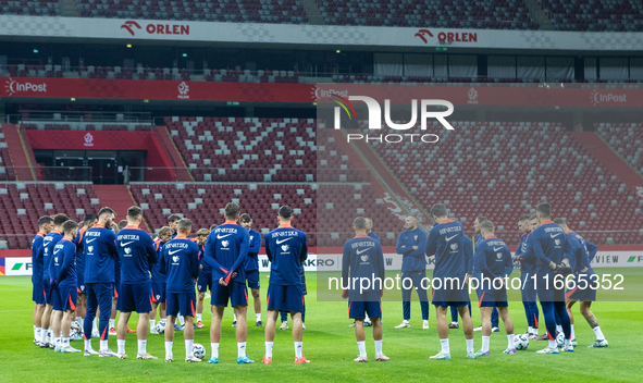 Team Croatia during training before UEFA Nations League match against Poland in Warszawa Poland on 14 October 2024. 