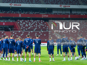 Team Croatia during training before UEFA Nations League match against Poland in Warszawa Poland on 14 October 2024. (