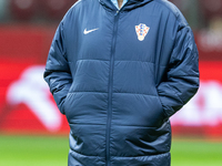 Zlatko Dalic during training before UEFA Nations League match against Poland in Warszawa Poland on 14 October 2024. (