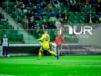 TOMAS CVANARA participates in a football match of the UEFA Nations League between the Ukraine and Czechia national teams in Wroclaw, Poland,...