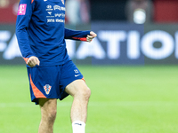 Petar Sucic during training before UEFA Nations League match against Poland in Warszawa Poland on 14 October 2024. (