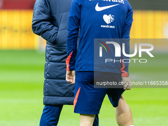 Trener Zlatko Dalic, Luka Modric during training before UEFA Nations League match against Poland in Warszawa Poland on 14 October 2024. (