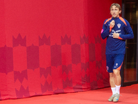 Luka Modric during training before UEFA Nations League match against Poland in Warszawa Poland on 14 October 2024. (