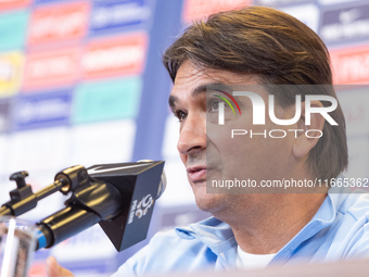 Trener Zlatko Dalic during press conference before UEFA Nations League match against Poland in Warszawa Poland on 14 October 2024. (