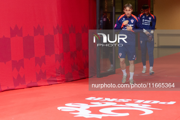 Luka Modric during training before UEFA Nations League match against Poland in Warszawa Poland on 14 October 2024. 