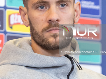 Andrej Kramaric during press conference before UEFA Nations League match against Poland in Warszawa Poland on 14 October 2024. (