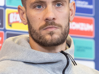 Andrej Kramaric during press conference before UEFA Nations League match against Poland in Warszawa Poland on 14 October 2024. (