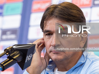 Trener Zlatko Dalic during press conference before UEFA Nations League match against Poland in Warszawa Poland on 14 October 2024. (