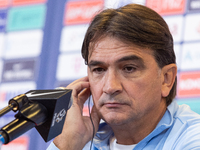 Trener Zlatko Dalic during press conference before UEFA Nations League match against Poland in Warszawa Poland on 14 October 2024. (