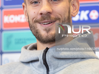 Andrej Kramaric during press conference before UEFA Nations League match against Poland in Warszawa Poland on 14 October 2024. (