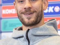 Andrej Kramaric during press conference before UEFA Nations League match against Poland in Warszawa Poland on 14 October 2024. (