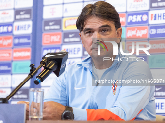 Trener Zlatko Dalic during press conference before UEFA Nations League match against Poland in Warszawa Poland on 14 October 2024. (