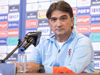 Trener Zlatko Dalic during press conference before UEFA Nations League match against Poland in Warszawa Poland on 14 October 2024. (