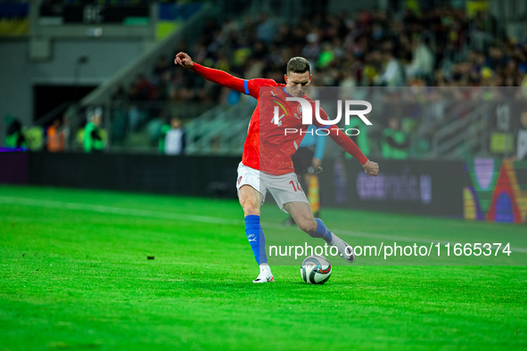 LUKAS PROVOD participates in a football match of the UEFA Nations League between the Ukraine and Czechia national teams in Wroclaw, Poland,...